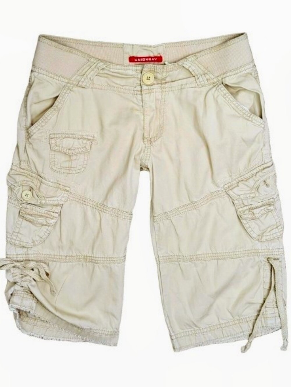 Unionbay Y2K Khaki Low Rise Cargo Capri Shorts Size 0 Utility Pant